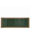 Meccani Design Sideboards Buffets<Green Velvet 3-Door Sideboard by Mascia Meccani