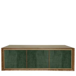 Meccani Design Sideboards Buffets<Green Velvet 3-Door Sideboard by Mascia Meccani