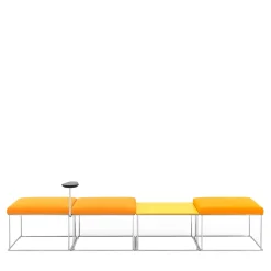 Viganò & C. Benches<GREG yelllow modular bench by Basaglia + Rota Nodari