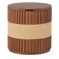 Il Giardino di Legno Outdoor Coffee Tables<Grissini Round wood outdoor Side Table