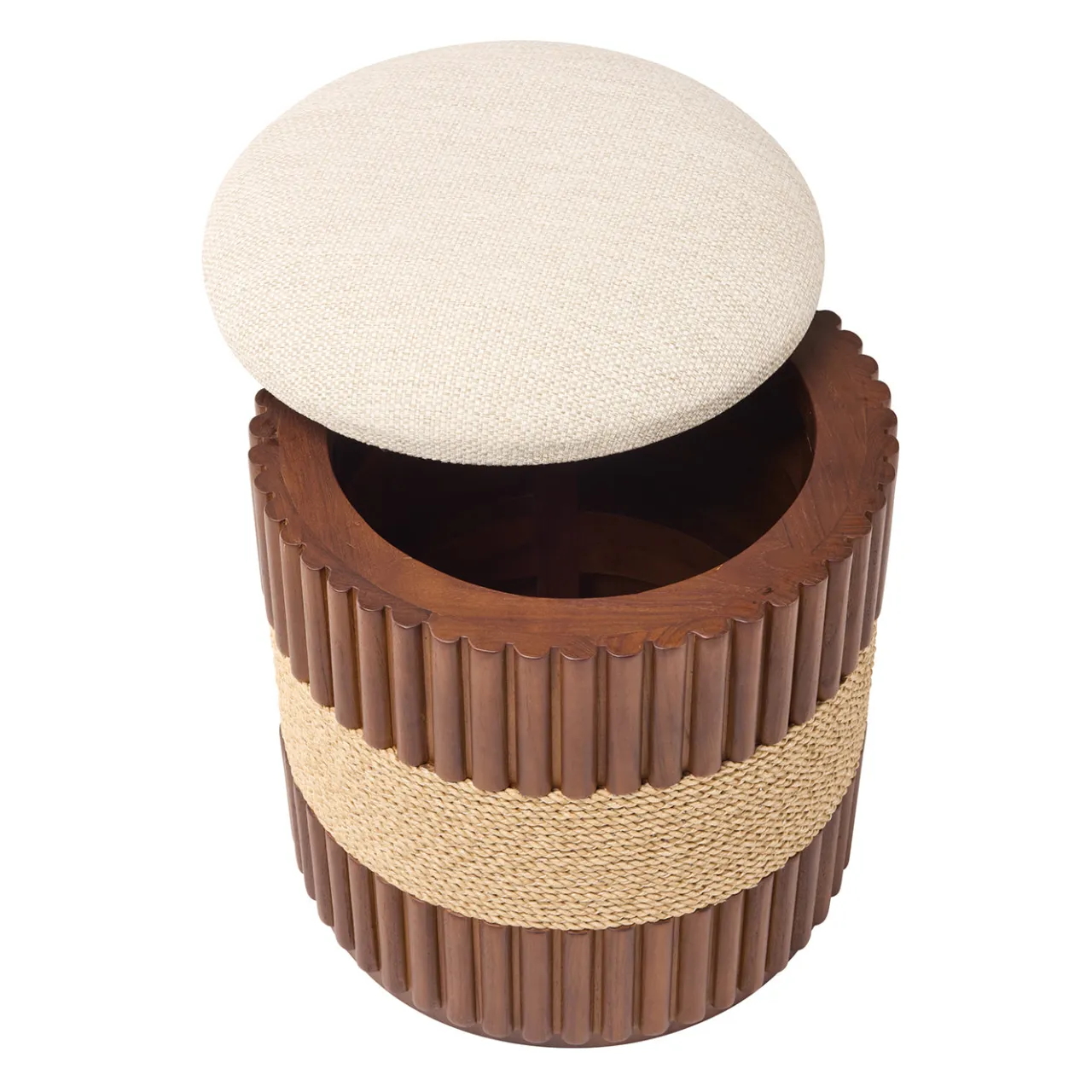Il Giardino di Legno Ottomans & Poufs<Grissini Round wood Outdoor pouf