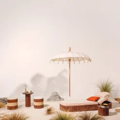 Il Giardino di Legno Ottomans & Poufs<Grissini Round wood Outdoor pouf