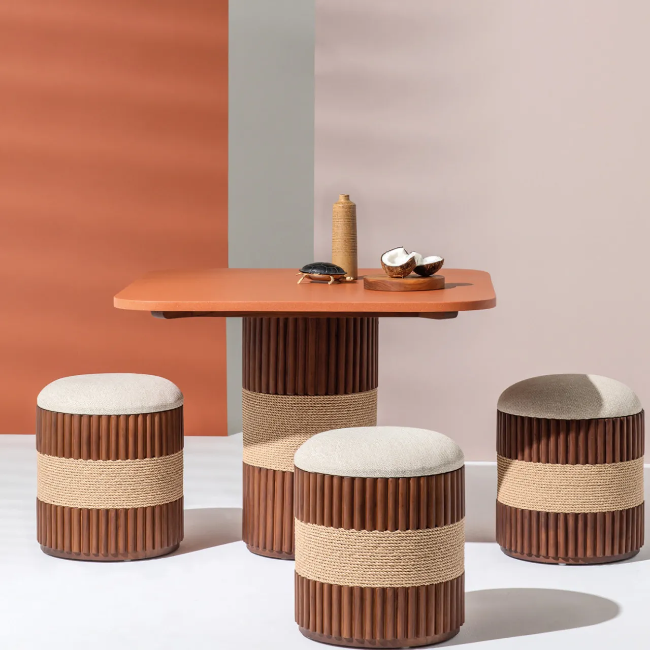 Il Giardino di Legno Outdoor Dining Tables<Grissini Square Wood outdoor Dining Table