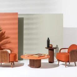 Il Giardino di Legno Outdoor Coffee Tables<Grissini Tall Round Wood outdoor Side Table