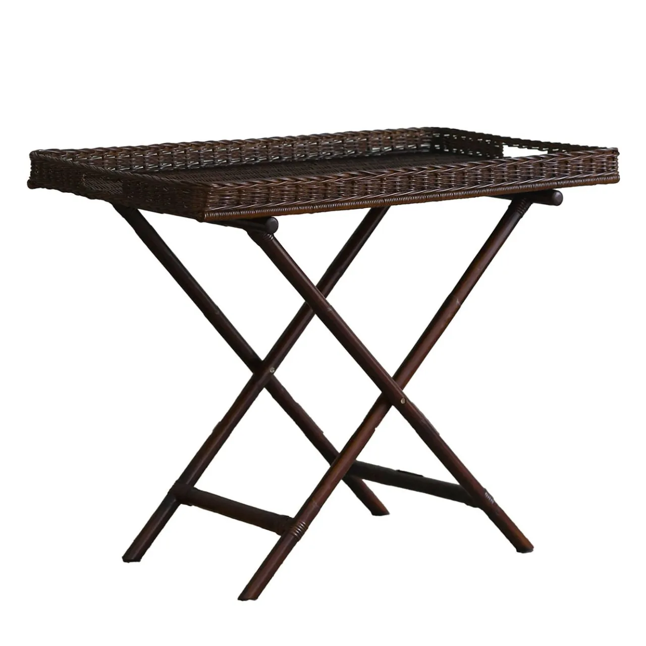 Molto Collectibles Serving Tables<Gueridon Wicker Large Serving Table
