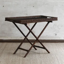 Molto Collectibles Serving Tables<Gueridon Wicker Large Serving Table