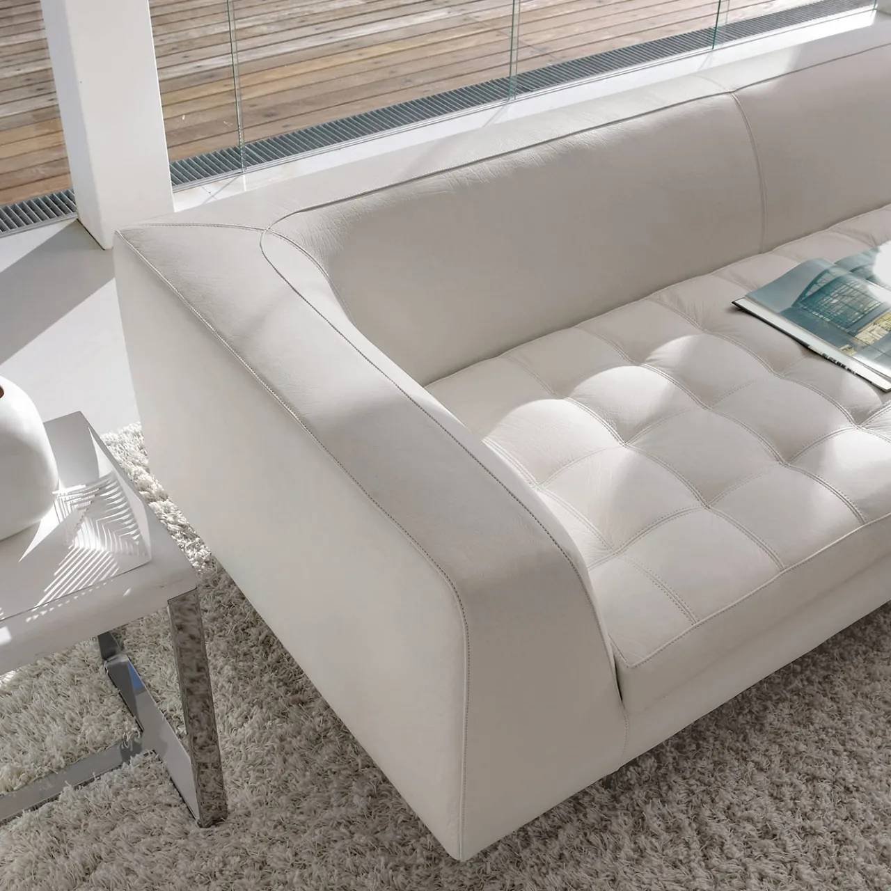 Alivar Sofas<Haero White-Leather Sofa by Giuseppe Bavuso