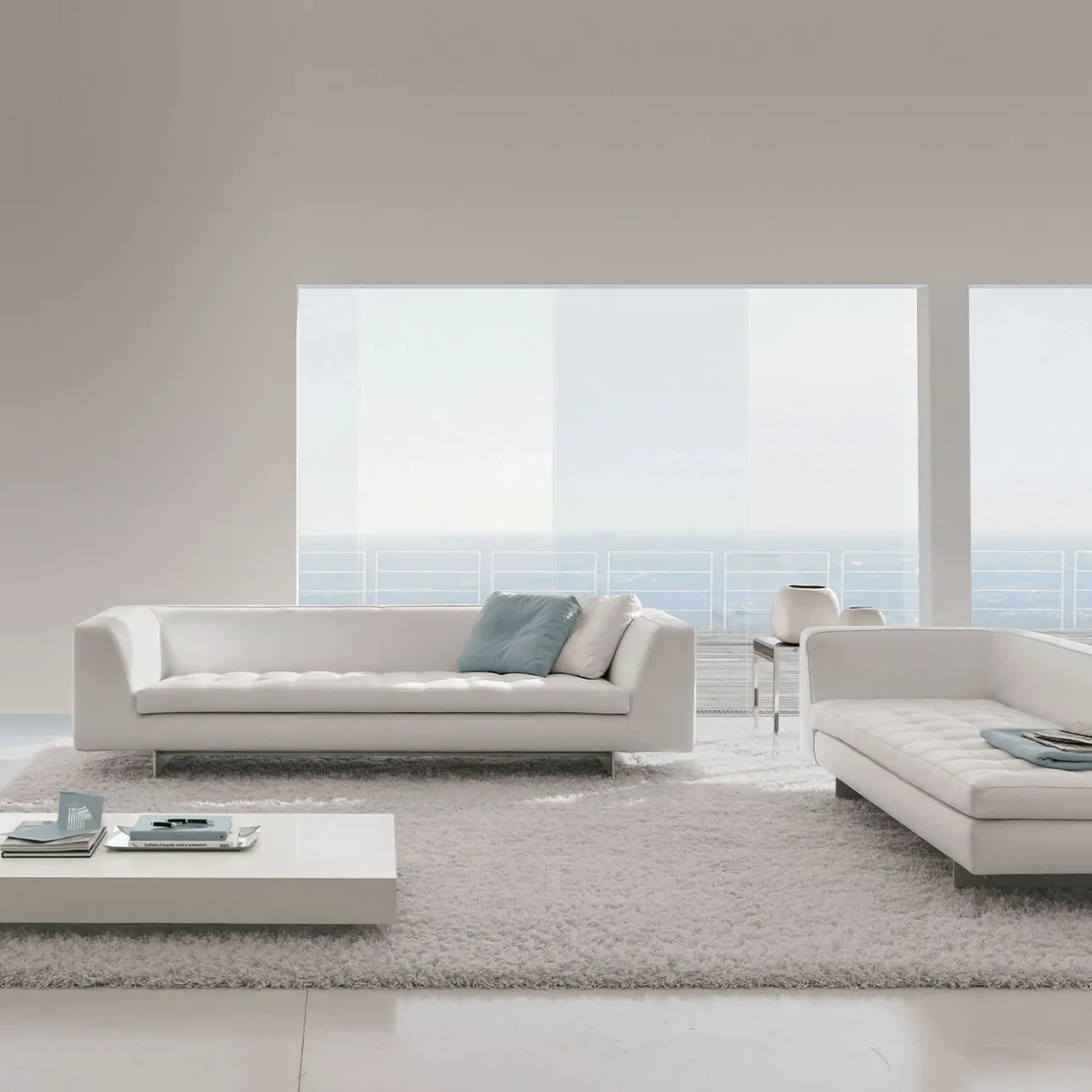 Alivar Sofas<Haero White-Leather Sofa by Giuseppe Bavuso