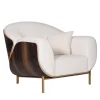 FROMM. Armchairs<Haimà White Bouclé Armchair