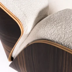 FROMM. Armchairs<Haimà White Bouclé Armchair