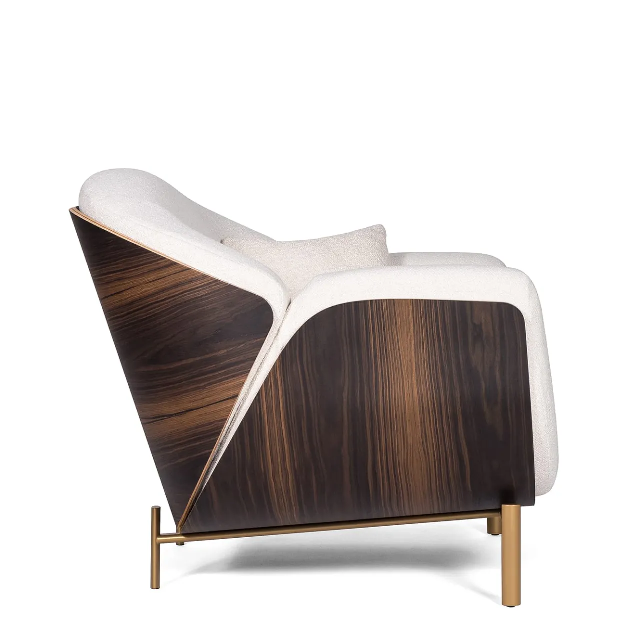 FROMM. Armchairs<Haimà White Bouclé Armchair