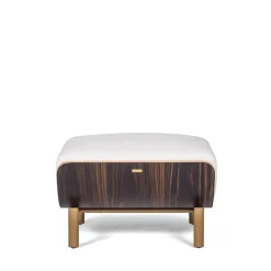 FROMM. Ottomans & Poufs<Haima' White Bouclé Pouf