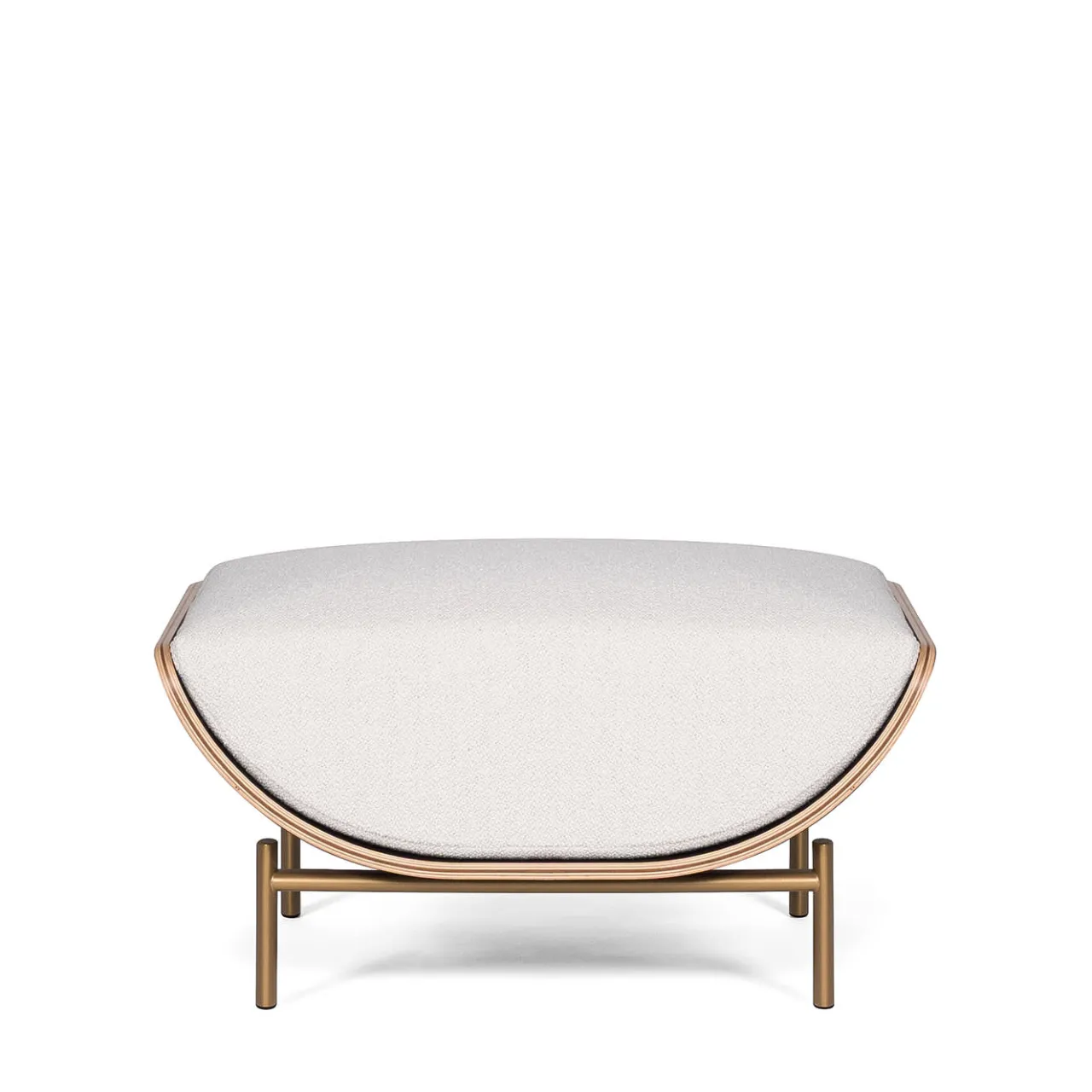FROMM. Ottomans & Poufs<Haima' White Bouclé Pouf
