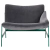 Adrenalina Lounge Chairs<Hammock Dark-Gray Velvet & Green Lounge Chair by Debonademeo Studio