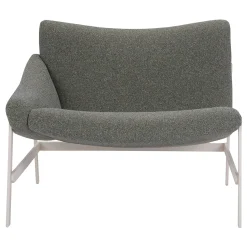 Adrenalina Lounge Chairs<Hammock Gray & White Bouclé Lounge Chair with Armrest by Debonademeo
