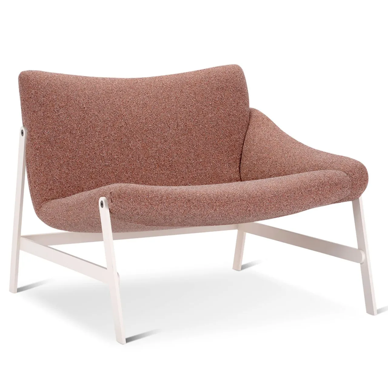 Adrenalina Lounge Chairs<Hammock Left Brown Bouclé & White Lounge Chair by Debonademeo