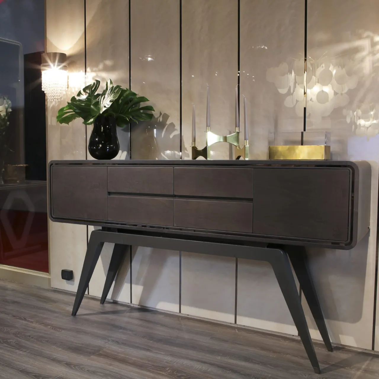 ReDéco Consoles<Hanami Dark Sycomoro Frisè Wood Console