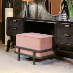 ReDéco Ottomans & Poufs<Hanami Pink Velvet Vanity Pouf