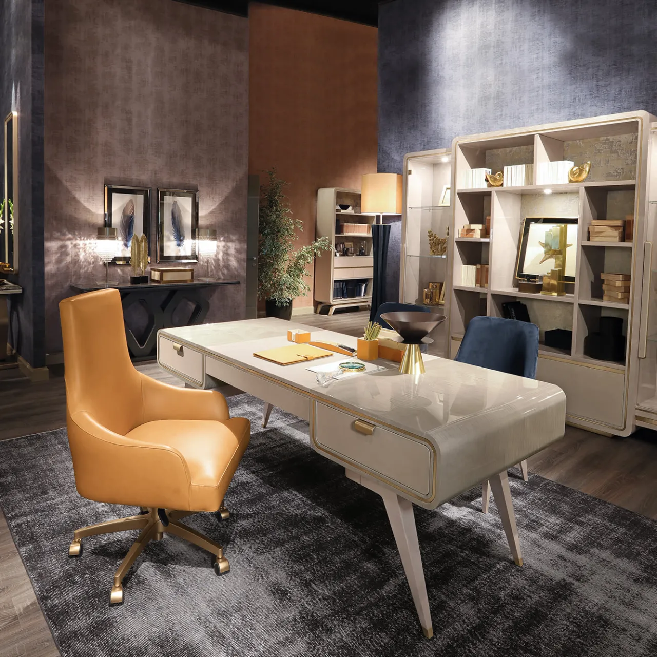 ReDéco Desk & Writing Tables<Hanami Urban Chic Pearl Champagne Wood Desk