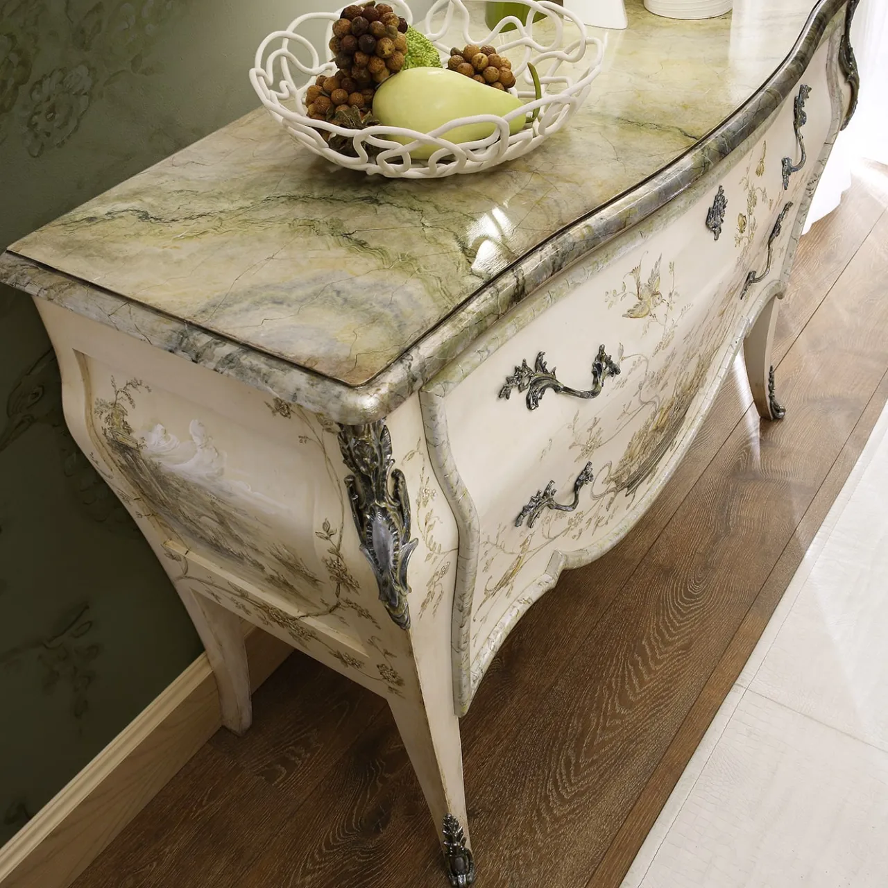 Ros Italia Interiors Dressers<Hand-Painted Lacquered Wood Dresser