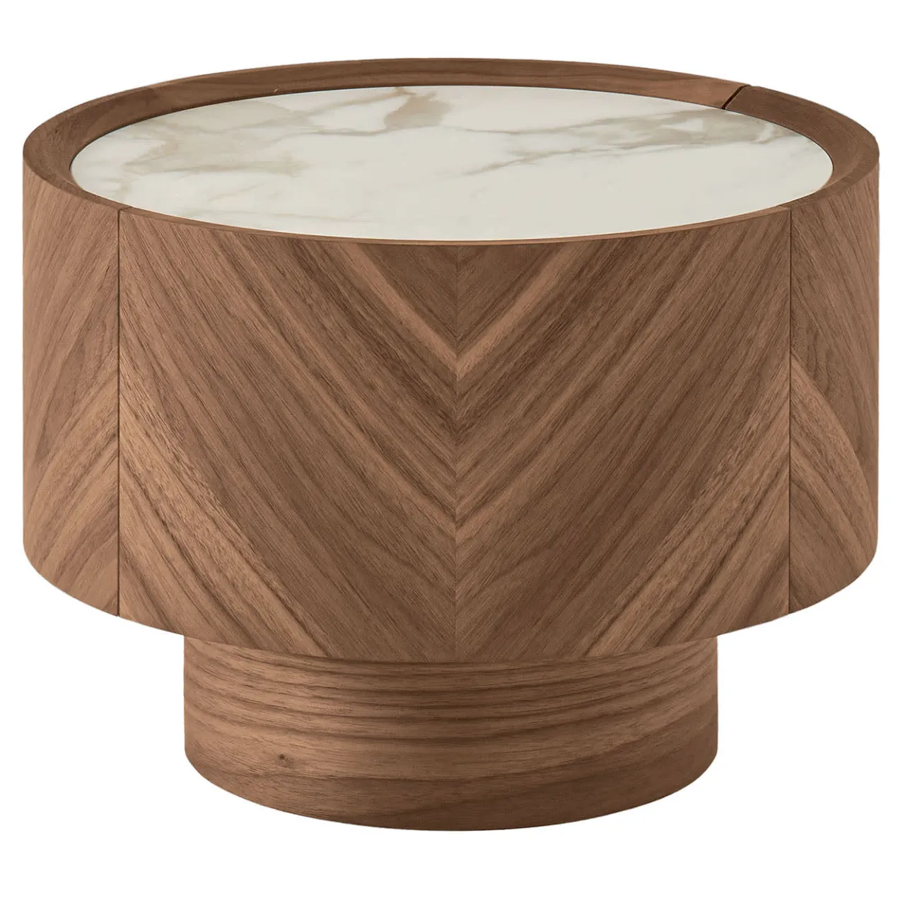 Modesign Nightstands<Haribo Nightstand in Walnut Canaletto with Calacatta Ceramic Top