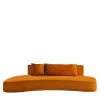 Villevenete Sofas<Harlem Curved Orange fabric with Cushions Sofa