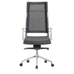 Sitia Office Chairs<Havana A Black Mesh and Leather Armchair