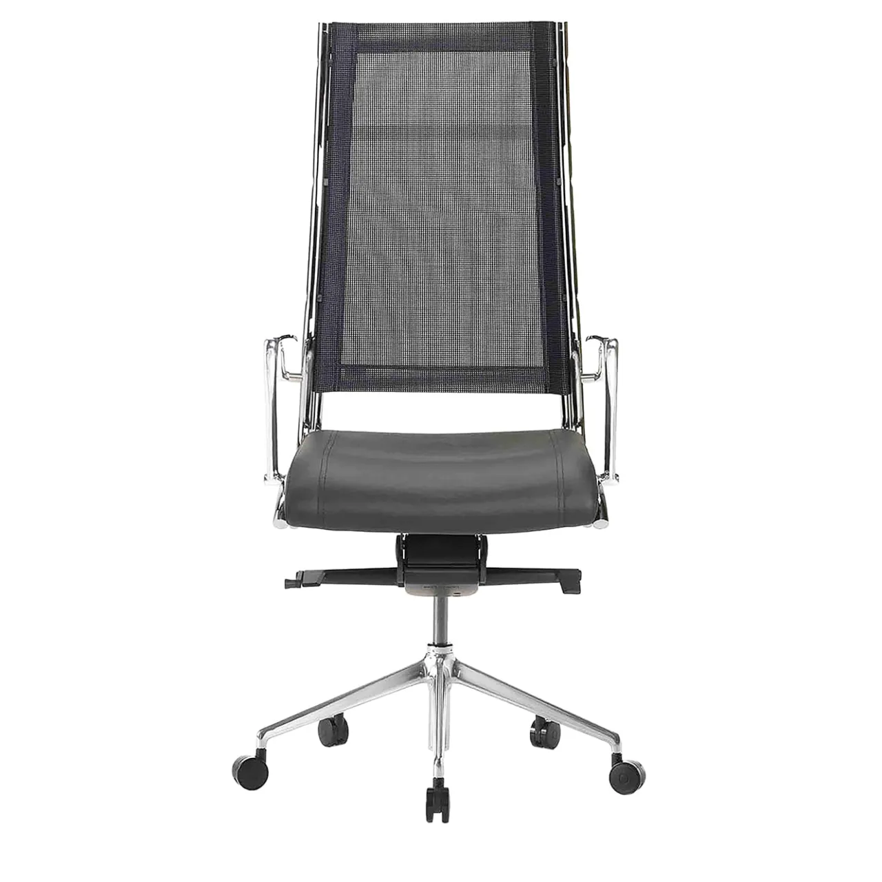 Sitia Office Chairs<Havana A Black Mesh and Leather Armchair