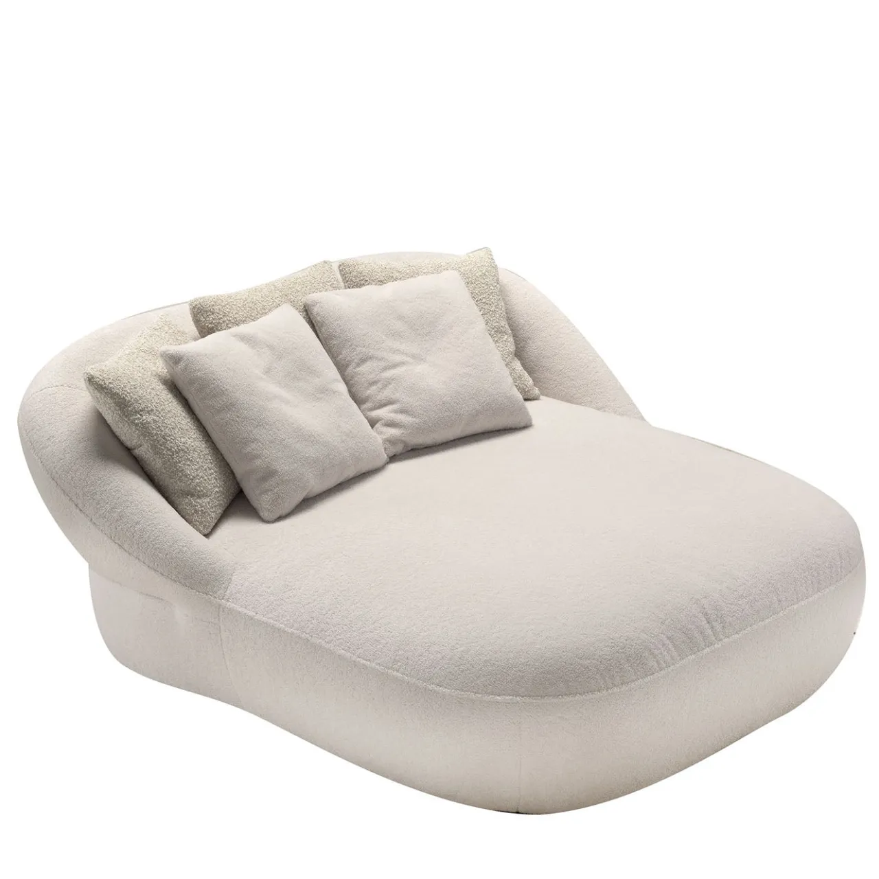 Ferri 1956 Chaises<Havana Compact White Chaise Longue by Palomba Serafini