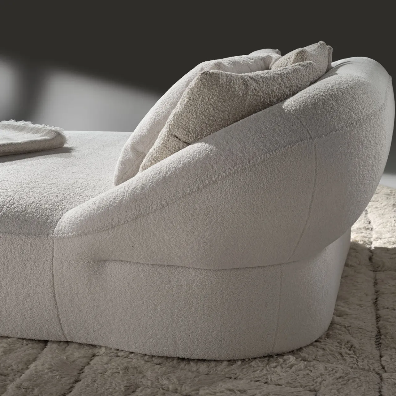 Ferri 1956 Chaises<Havana Compact White Chaise Longue by Palomba Serafini