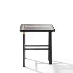 Galimberti Nino Side Tables<Heiko Black Wood & Glass Side Table