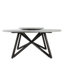 Veltha Outdoor Stone Design Outdoor Dining Tables<Hermu 180 Gray Peperino Stone Outdoor Dining Table