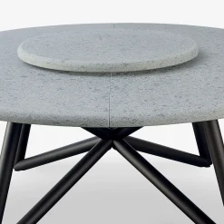 Veltha Outdoor Stone Design Outdoor Dining Tables<Hermu 180 Gray Peperino Stone Outdoor Dining Table