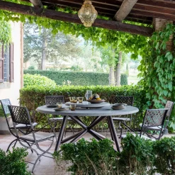 Veltha Outdoor Stone Design Outdoor Dining Tables<Hermu 180 Gray Peperino Stone Outdoor Dining Table