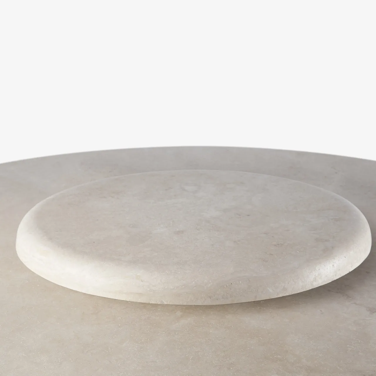 Veltha Outdoor Stone Design Outdoor Dining Tables<Hermu 150 Travertino Stone and Brown Steel Outdoor Dining Table