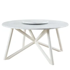 Veltha Outdoor Stone Design Outdoor Dining Tables<Hermu 150 white carrara marble and steel outdoor dining table