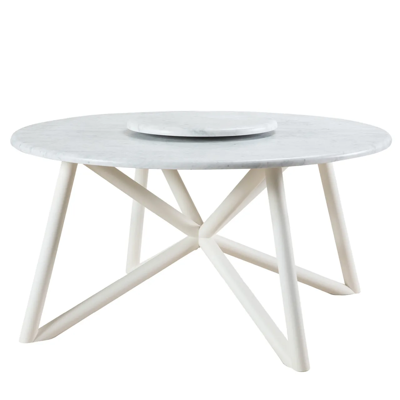 Veltha Outdoor Stone Design Outdoor Dining Tables<Hermu 150 white carrara marble and steel outdoor dining table