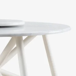 Veltha Outdoor Stone Design Outdoor Dining Tables<Hermu 150 white carrara marble and steel outdoor dining table