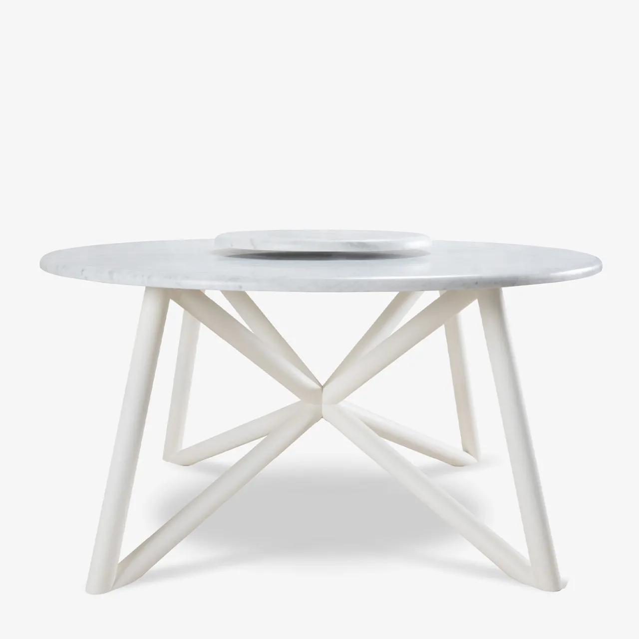 Veltha Outdoor Stone Design Outdoor Dining Tables<Hermu 150 white carrara marble and steel outdoor dining table
