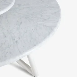 Veltha Outdoor Stone Design Outdoor Dining Tables<Hermu 180 white marble outdoor dining table