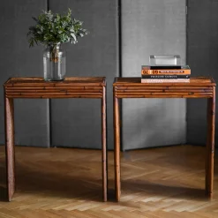 Molto Collectibles Consoles<Herringbone-Patterned Bamboo Console