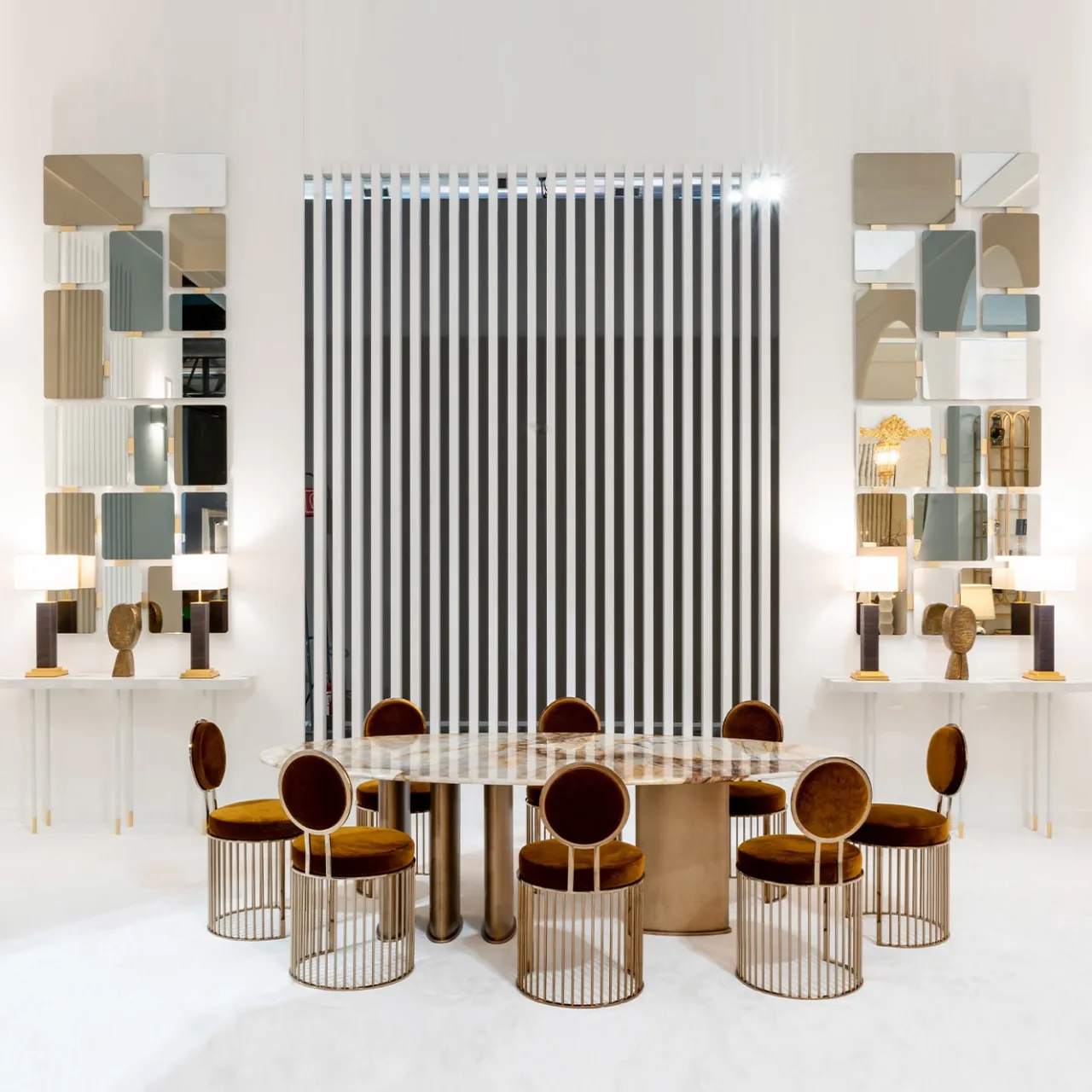 CG Capelletti Consoles<Hexagonal Matte White Console