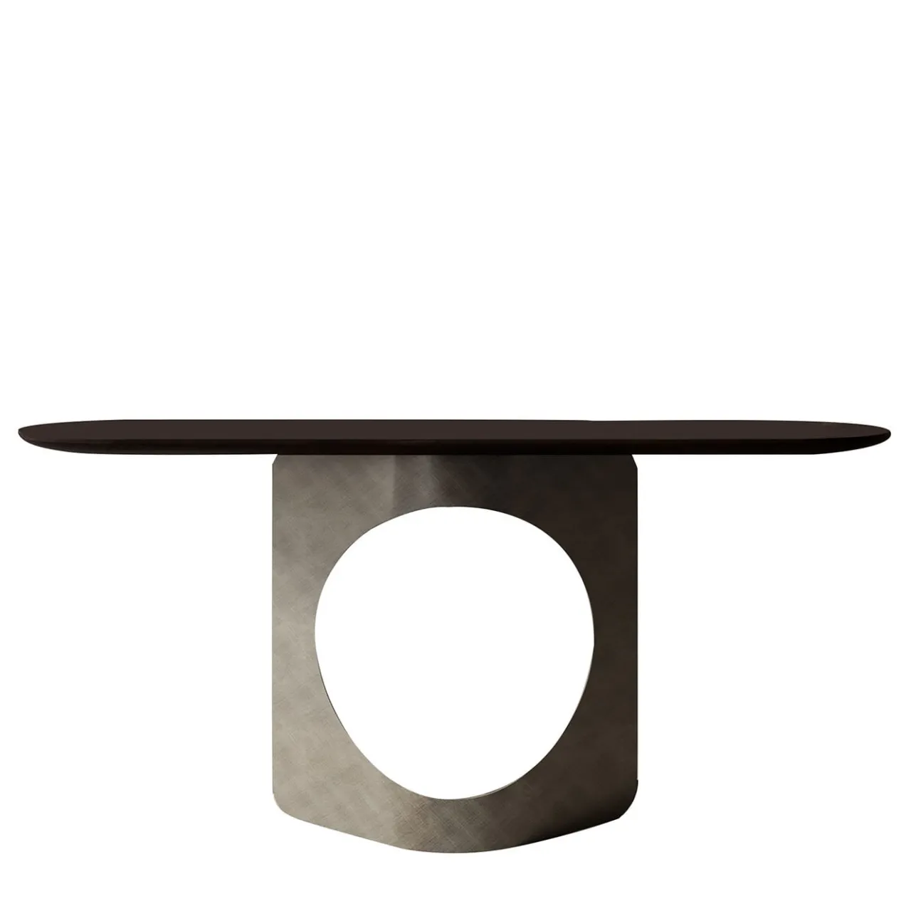 Modesign Consoles<Hole Graphite-Gray & Walnut Console