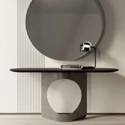 Modesign Consoles<Hole Graphite-Gray & Walnut Console