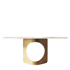 Modesign Consoles<Hole Marbled Stoneware & Bronzed Metal Console