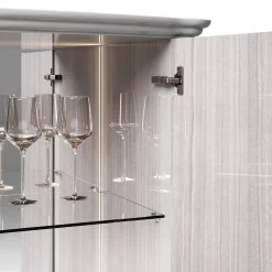 Alberto & Mario Ghezzani Bar Cabinets<Hollywood Gray Bar Cabinet