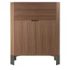 Durame Bar Cabinets<Honey 3-Door Canaletto & Carrara Bar Cabinet