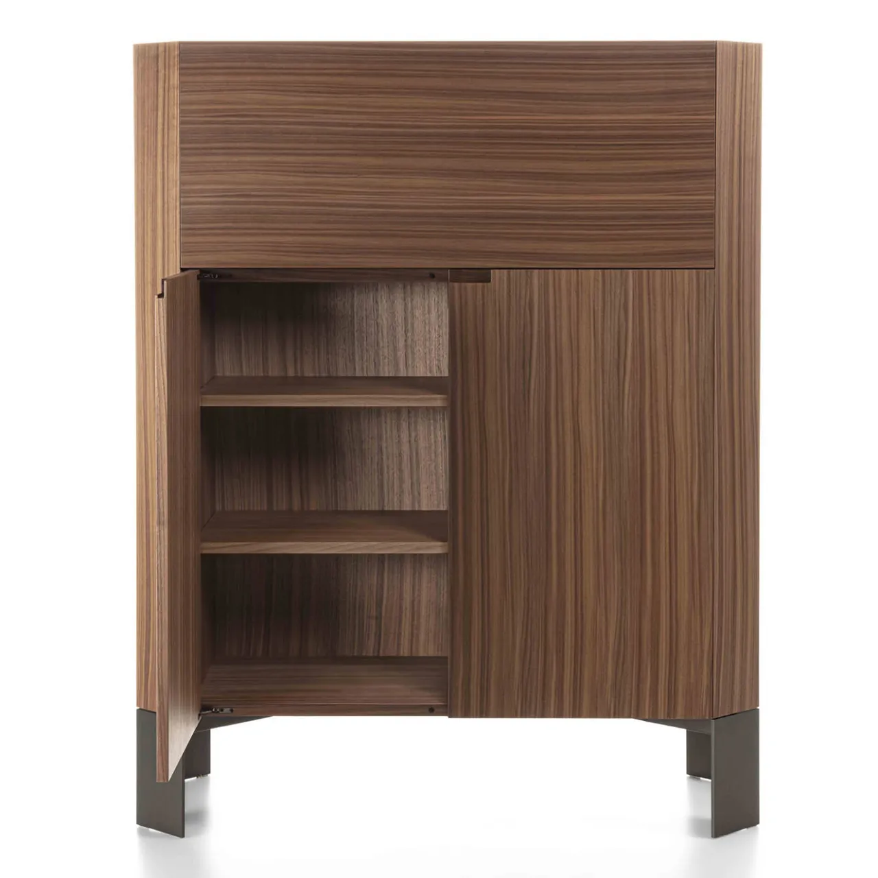 Durame Bar Cabinets<Honey 3-Door Canaletto & Carrara Bar Cabinet