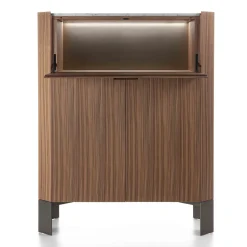 Durame Bar Cabinets<Honey 3-Door Canaletto & Carrara Bar Cabinet