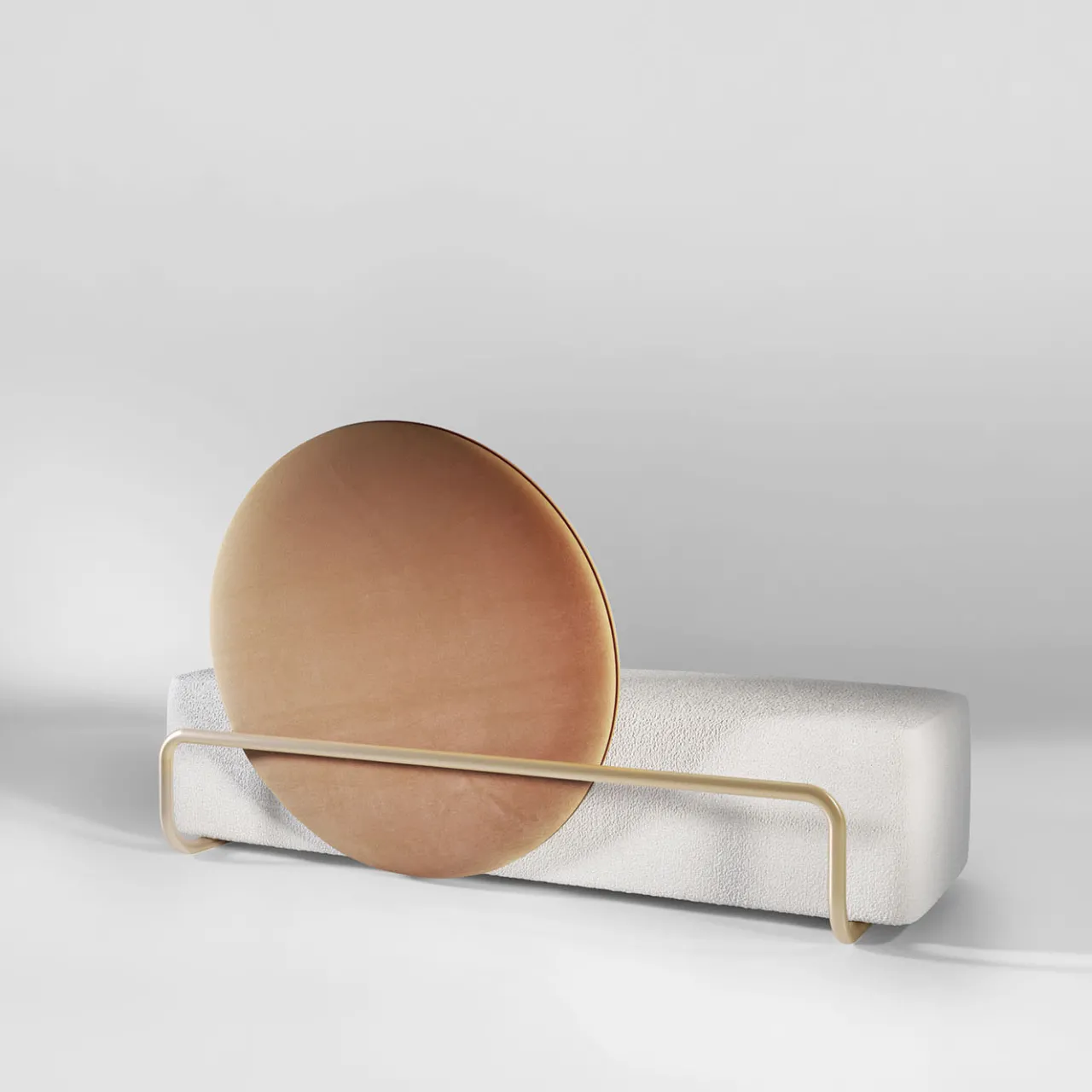 Secolo Sofas<Horizon white textile and velvet sofa